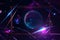 horizontal sci-fi space glow frame mockup neon purple blue lights generative ai