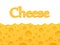 Horizontal seamless Cheese background with Copy space at top - Vector Cartoon pattern.