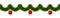 Horizontal seamless festive winter garland for websites and decorations.