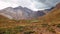 Horizontal shot of a beautiful mountainscape, the nature of Aconcagua Provincial Par