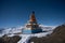 Horizontal shot of Buddha statue in Langza village. Spiti Valley in winter