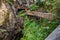 Horizontal shot of path in Gorner Gorge