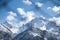 Horizontal shot of Spiti Valley, Kaza in winter