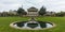 Horizontal Shot of Waterloo Park with Fountain, Bandstand and Cafe - Norwich, Norfolk, UK