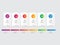 horizontal steps timeline infographic element report background