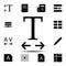 Horizontal, text icon. Simple glyph, flat vector of Text editor set icons for UI and UX, website or mobile application