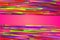 Horizontal Top Bottom Rainbow straight Line Glow Pink Background