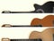 Horizontal vector banners of some types guitar.