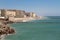 Horizontal view of the coastline of the city of cadiz w