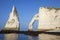 Horizontal view of Etretat Aval cliff