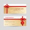 Horizontal view of front and back Gift Certificate.