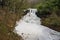 A Horizontal View of the Frozen Cascade Falls