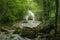 Horizontal View of Roaring Run Waterfall