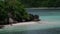 Horizontal view of tropical island, Therese Island, Mahe, Seychelles.