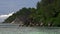 Horizontal view of tropical island, Therese Island, Mahe, Seychelles.