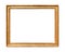Horizontal vitage wooden painting frame isolated