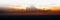 Horizontal vivid orange motion abstraction sunset