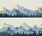 Horizontal wide banners of snowy mountains.