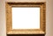 Horizontal wide vintage painting frame on wall