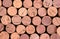 Horizontal wine corks background closeup, horizontal format can be rotated