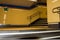 Horizontal yellow staircase in subway station in m