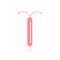 Hormonal IUD. Copper Intrauterine device colored flat style icon. Women contraceptive birth control methods. Female