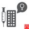 Hormone therapy glyph icon