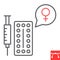 Hormone therapy line icon