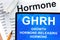 Hormones list with GHRH