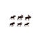 Horned Animals Silhouette Collection Deer Stag Moose Caribou