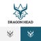 Horned Dragon Head Game Strong Logo Symbol