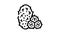 horned melon fruit line icon animation