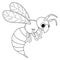 Hornet Animal Isolated Coloring Page for Kids