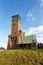 Hornisgrindeturm tower on top summit peak of Hornisgrinde mountain in Seebach in the Black Forest Schwarzwald autum fall portrait