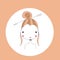 Horoscope Sagittarius sign, girl head