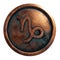 Horoscope sign Capricon in copper circle