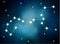 Horoscope zodiac sign of the scorpio on the astrological space background