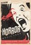 Horror movie show retro cinema poster design