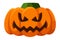 Horror pumpkin mask. Scary angry face. Halloween spirit