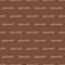 Horror simple seamless pattern with pale pink bones little elements. Brown background. Halloween print