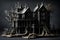 Horror Unleashed: 3D Rendered Abandoned House Shrouded in Darkness and Despair