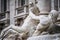 Horse agitated, the Trevi Fountain.
