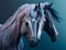 Horse animal abstract wallpaper. Soft background stallion in Pastel colors. Ai Generated
