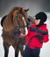 Horse and boy - child riding horseback