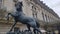 Horse bronze sculpture at Paris, close to Louvre, France