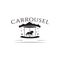 Horse carousel icon logo. Simple illustration of horse carousel icon