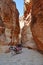 Horse carriage in a gorge. Petra, Jordan