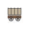 Horse carriage wagon filled outline icon