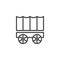 Horse carriage wagon line icon