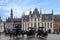 Horse carriages in front of Provinciaal Hof in Bruges